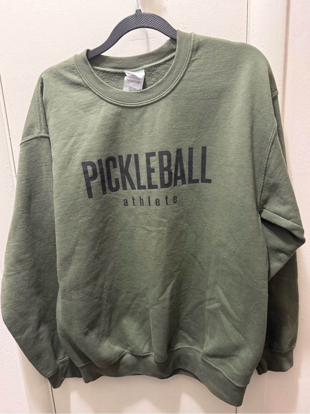 Gildan Olive Green "PICKLEBALL athlete" Crewneck Sweatshirt
